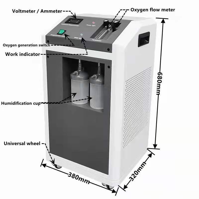 Quality 2021 Household portable High Purity oxygen concentrator 10 liters flow adjustable Good price for sale