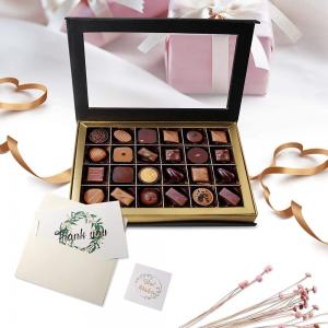 Quality 24 Cavities Custom Chocolate Sweet Gift Boxes Packaging With Window for sale