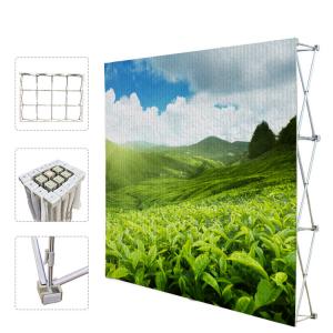 Quality Portable Trade Show Backdrop Stand Various Shapes Detachable Frame 250g Fabric for sale