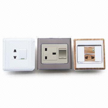 China Light Switches with PC Panel, One Gang 1-way Switch and 1G Switch + 1 Socket on sale
