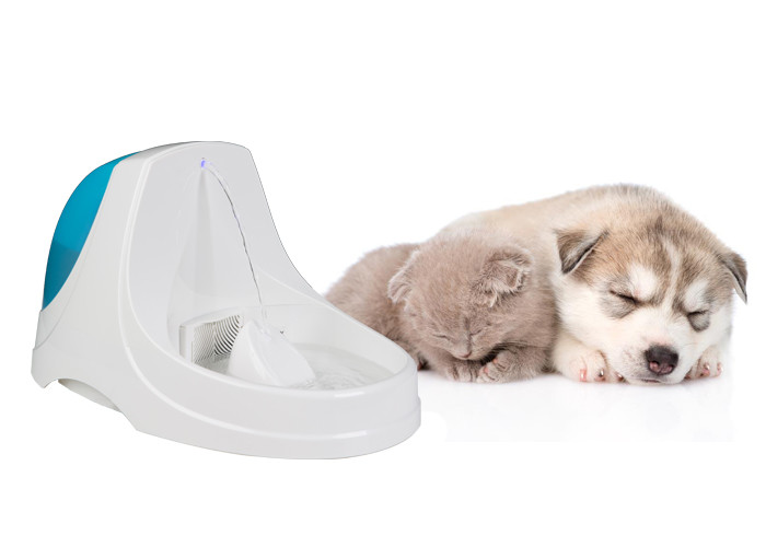 Quality Blue LED Light Dog Drinking Fountain Parabolic Dynamic Flow Super Mute DC Pump for sale