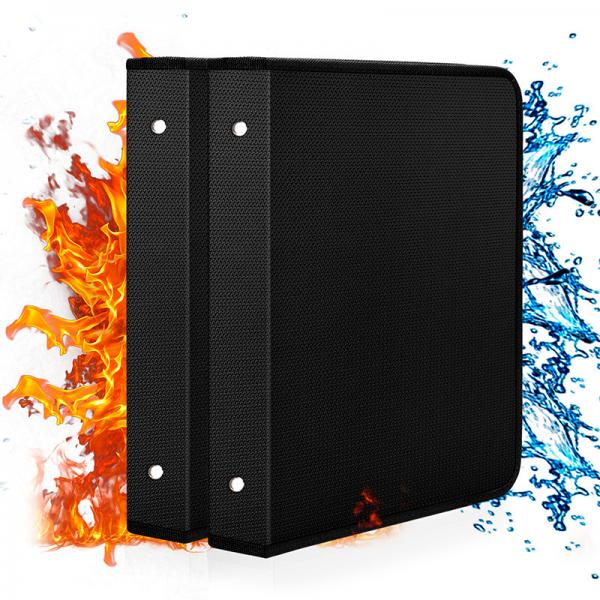 Buy 3 Ring Binder Fireproof File Folder Fire Resistant Silicone Coated 8.5x11 Inches 2192℉ at wholesale prices