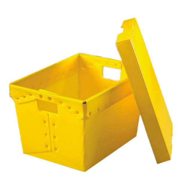 Quality Foldable PP Plastic Corrugated ESD Tote Box Conductive Antistatic for sale