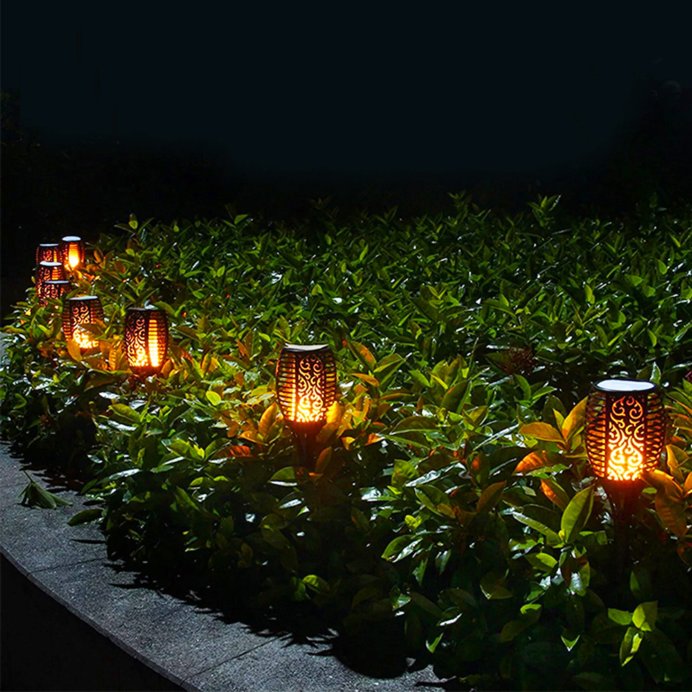 Quality Contemporary design Solar Powered Night Lights with Flickering Flame for sale