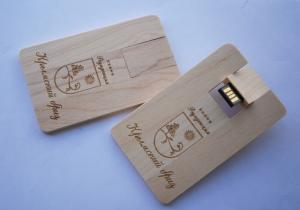 Quality factory wholesale wooden card usb flash drive usb storage free logo printing for sale