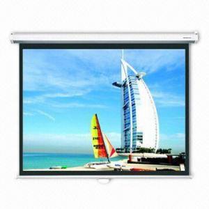 Quality Elegant Series Manual Projection Screen with Hexagon Metal Casing Design and Exclusive Roller System for sale