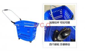 Quality Unfolding Movable Grocery Shopping Basket for sale