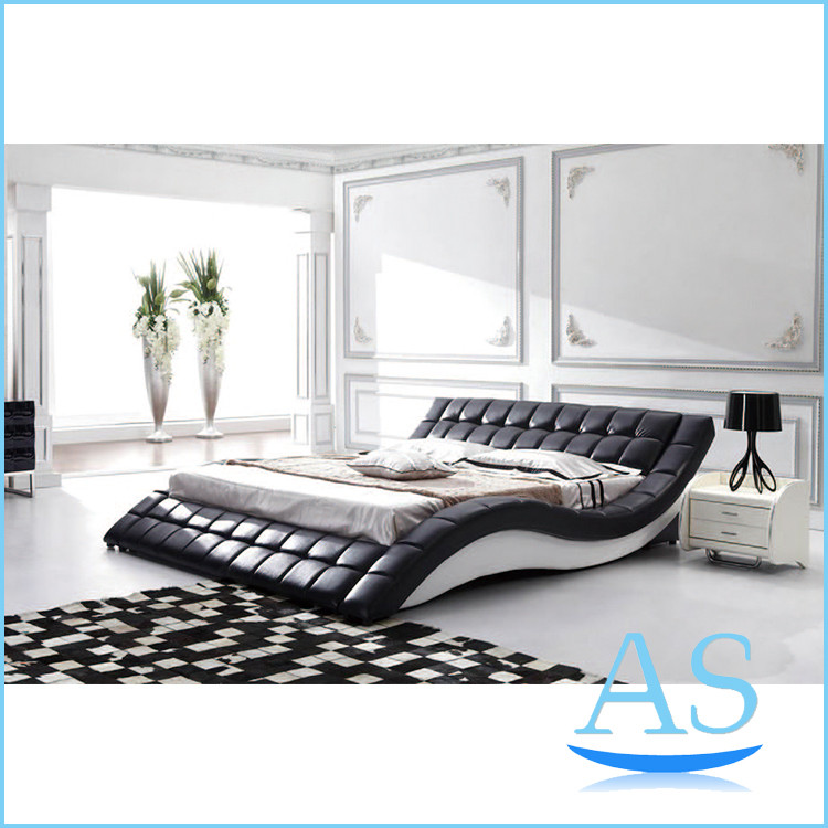 Quality New product colorful Soft bed sofa bed white and black color model bed SC01 for sale