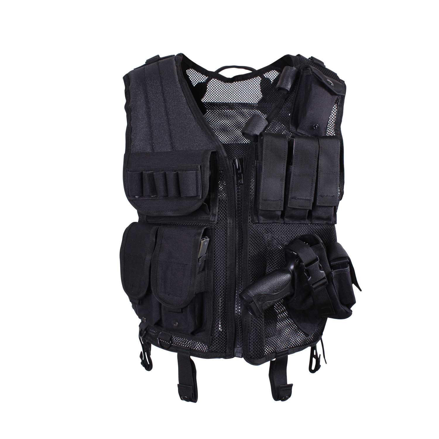 Buy Zipper Adjustable Quick Draw Tactical Vest 1.5KG 100% Polyester Outdoor Tactical Gear at wholesale prices