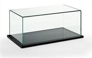 China Acrylic Pedestal Clear Jewelly Display Case Black Wooden Base Virgin on sale