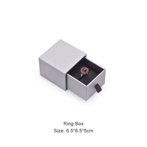 Grey Square Small Cardboard Jewelry Gift Boxes For Necklaces Pendant Bracelet