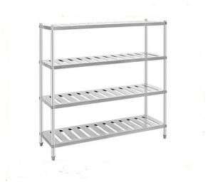 Quality Disassembly 4 Tiers Stainless Steel Display Racks , Polished Storage Baker Rack Shelving for sale