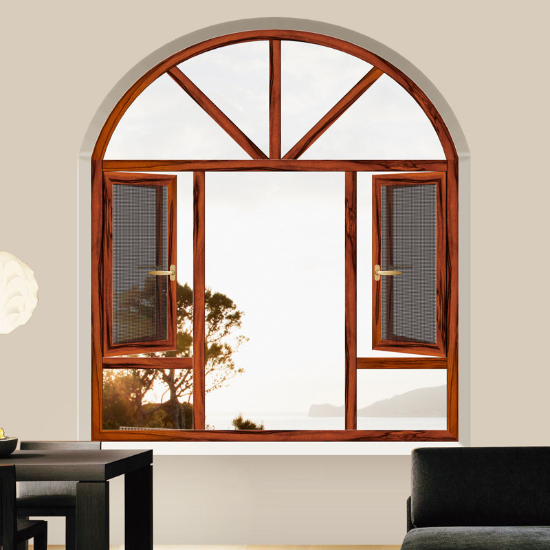Quality 6063-T5 Aluminum 180 Degree Arched Casement Windows for sale