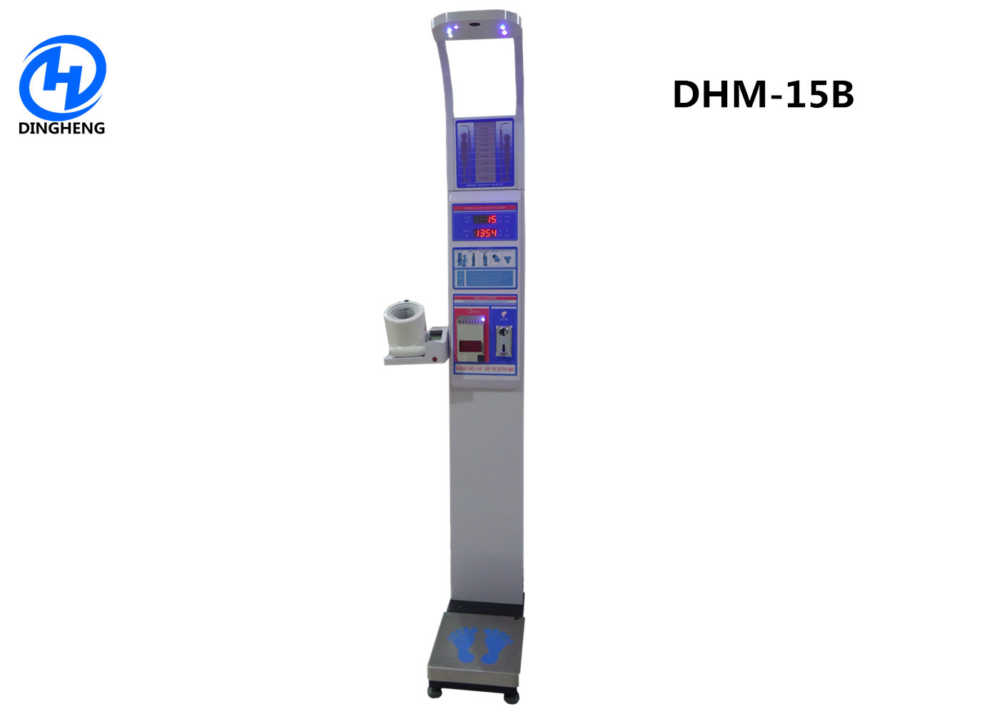 Buy ultrasonic electronic height and weight coin operated weighing scale with bmi blood pressure at wholesale prices