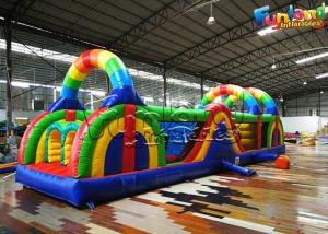Quality Commercial Land Extreme Inflatable Game Bouncing Jumper Obstacle Course for Rental for sale