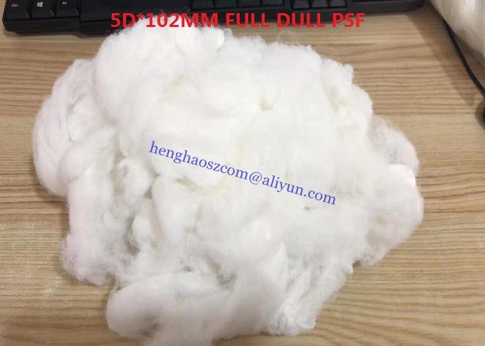 5D * 102mm Recycled Polyester Staple Fibre For Wool Spinning