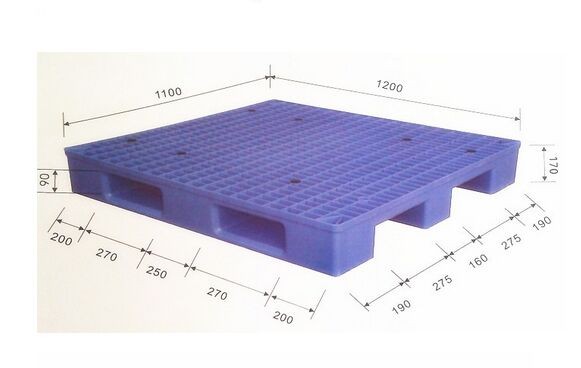 Quality Industrial Warehouse Stackable Plastic Mesh Pallet Single Side Virgin PE Deck for sale