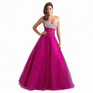 Quality Stunning Stones Beaded Bodice with Mesh Ball Gown, Available in Various More Color Real Dress for sale