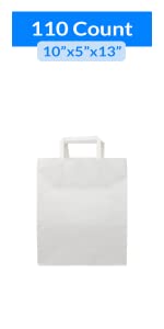 White Paper Bag 10 x 5 x 13