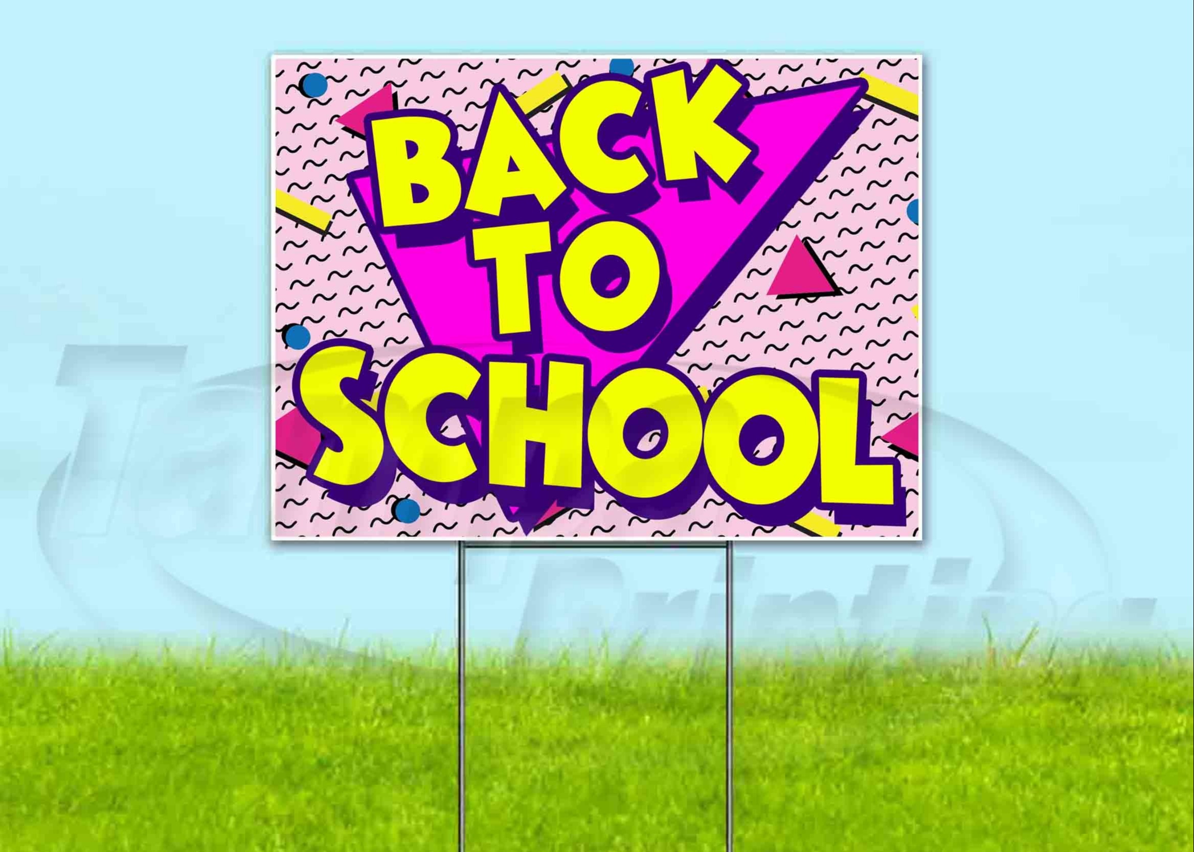 Quality ODM Welcome Back To School Coroplast Yard Sign Includes Metal Step Stake for sale