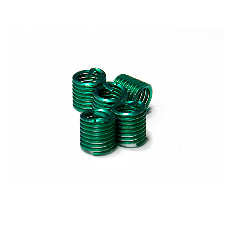 Quality M3 304SS Colour Threaded Inserts DIN8140 Radiator Gearbox Green Helicoils for sale