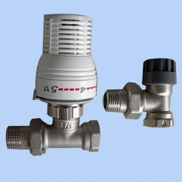 Straight/Angle Radiators Valve with Thermostatic Head and Copper/Pex/Multilayer Pipe Connection