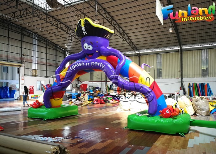 Quality Decorative Archway Blown Up Entrance Octopus Theme Inflatable Arch for Kids Amusement Park for sale
