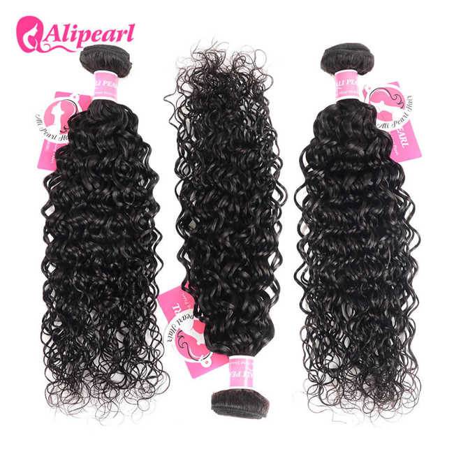 Quality 8A Quality Virgin Brazilian Human Hair Bundles Water Wave No Oiled Gloosy for sale