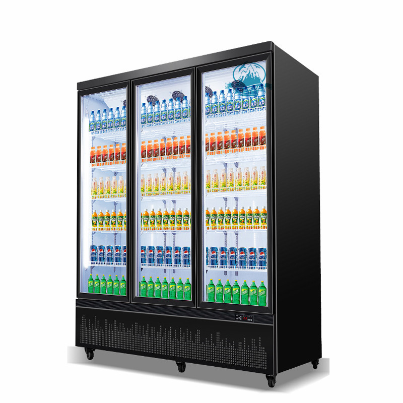 Quality Comercial Supermarket Glass Door Beer Cold Drink Display Fridge Refrigerator for sale