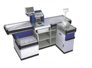 Quality Modern Supermarket Checkout Counter Electrostatic Spray 2000×1200×850 mm for sale
