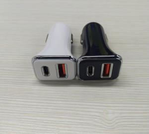 Quality Mobile Electronic Dual Port Type C USB Car Charger High Output 20W For Iphone for sale