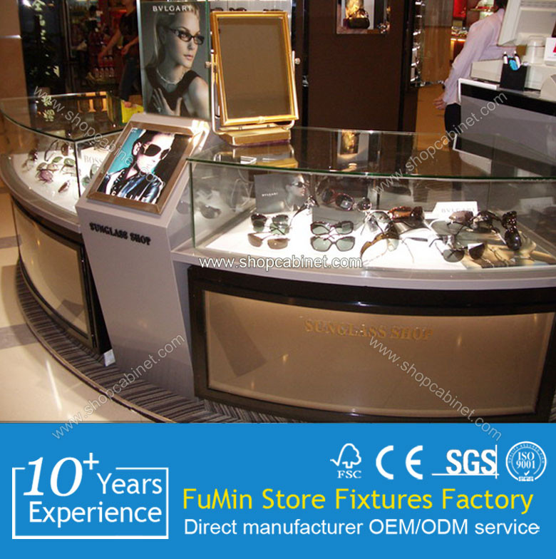 Quality Retail all kinds of sunglasses display shelving/cabinet glasses display stand for sale