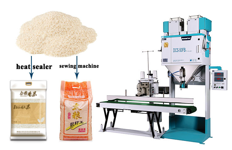 China Automatic Weight Rice Packing Machine 0.5MPa 1.1KW on sale