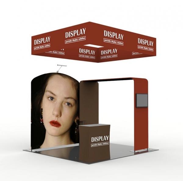 Buy Aluminum Tube Pop Up Exhibition Display Tension Fabric Vivid Graphic Image at wholesale prices