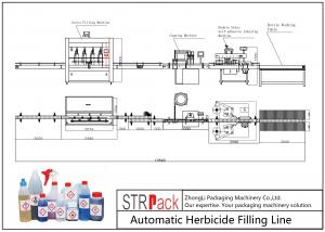China Beverage / Food Bottle Filling Line Herbicide Filling Line High Efficiency on sale
