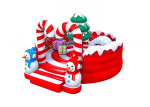 Quality Christmas Bouncy Castle Inflatable Holiday Decorations for sale