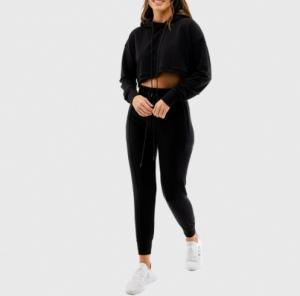Quality Sweater Suit Slimitness Women Crop Hoodies for sale