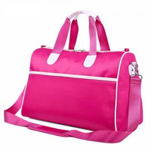 Quality Pink Custom Duffle Bags with Adjustable Shoulder Strap , Collapsible Travel Bag for sale