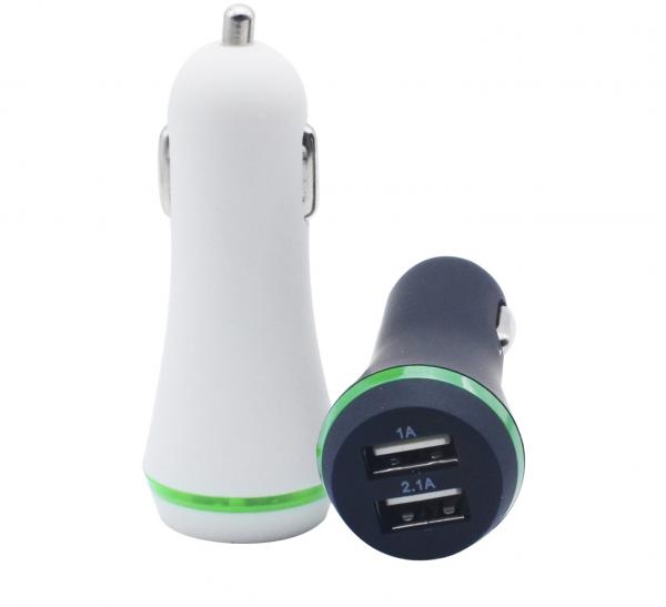 Shenzhen Universal Dual Ports Quick USB Car Charger Double USB Fast Car LED Luminous car charger
