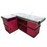 Buy cheap Used Grocery Store Check-out Cash Counter Steel Red Cash Wrap Counter from wholesalers