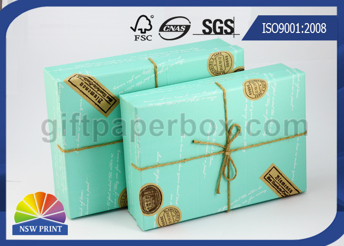 Buy Custom Logo Printed Paper Boxes with Lids , Rectangle Hard Cover Decorative Box for Wedding Gift at wholesale prices
