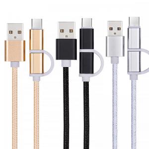 Quality Rohs 2 In 1 Fast Charging Cable Nylon Braided Multi Purpose for sale