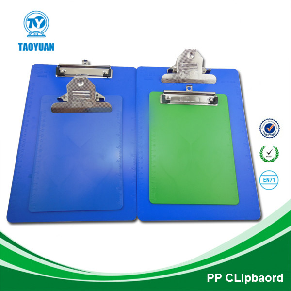 Plastic file folder with fastener