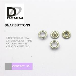 Quality Personalized Logo Silver Enameled Copper Snap Buttons for sale