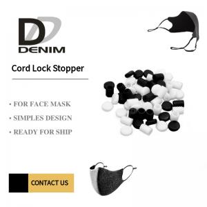 Quality Black Plastic Cord Stopper For Masks Adjusted Size European Standard Eco-Friendly for sale