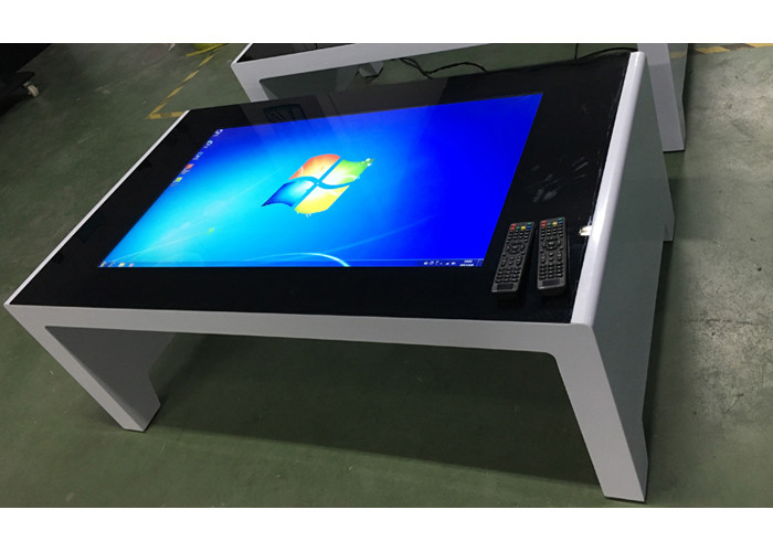 Free Standing 55 Inch Touch Screen Computer Table Windows 7 Os Power Saving