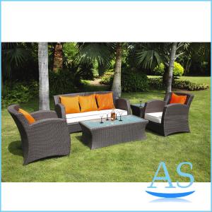 Quality sofa foshan furniture cheaprattan wicker furniture used patio furniture garden sofa SR24 for sale