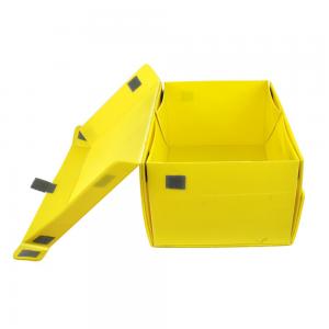 Quality SGS Folding Safeguard Corrugated Plastic File Box With Lids for sale
