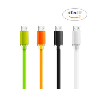 Quality Flat Noodle TPE USB To Micro Data Cable Fast Charging 1M 3FT Colorful for sale