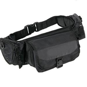 Quality black 1680D polyester men's waist bag for sale